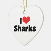I Love Heart Sharks - Shark Lover Keramisch Ornament (Links)