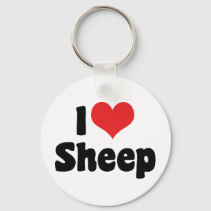 I Love Heart Sheep Sleutelhanger