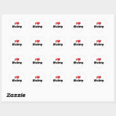 I Love Heart Shrimp - Zee Food Lover Hart Sticker (Vel)