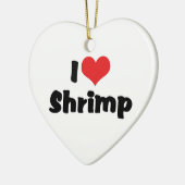 I Love Heart Shrimp - Zee Food Lover Keramisch Ornament (Links)