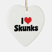 I Love Heart Skunks Keramisch Ornament (Rechts)
