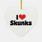 I Love Heart Skunks Keramisch Ornament (Voorkant)