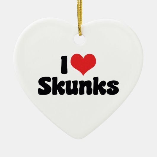 I Love Heart Skunks Keramisch Ornament (Voorkant)