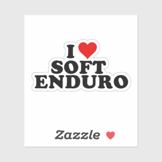 I Love / Heart Soft Enduro Sticker (Vel)