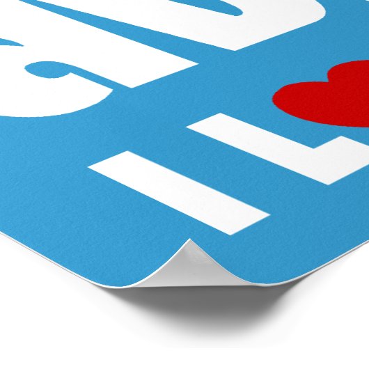 I Love (Heart) Songkran / Thai Language Script Poster (Hoek)