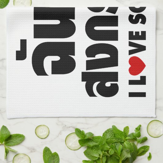 I Love (Heart) Songkran Theedoek (Gevouwen)