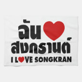 I Love (Heart) Songkran Theedoek (Horizontaal)