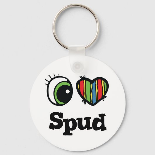 I Love (Heart) Spud Sleutelhanger (Voorkant)