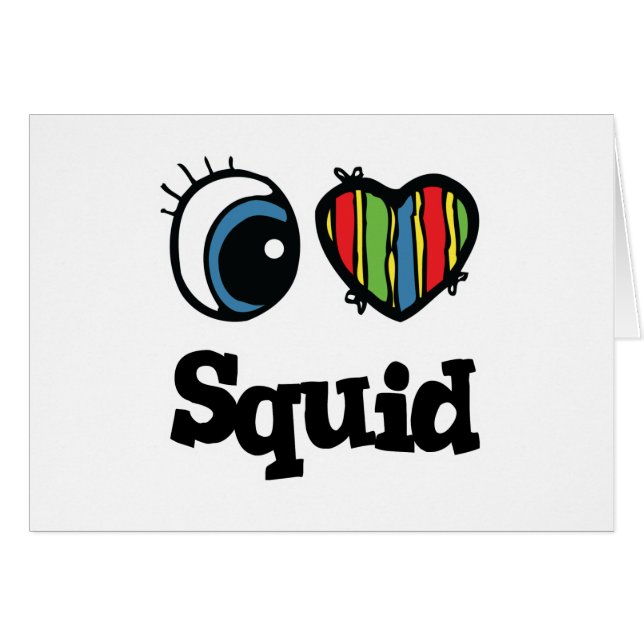 I Love (Heart) Squid (Voorkant Horizontaal)