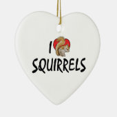I Love Heart Squirrels - Squirrel Lover Keramisch Ornament (Rechts)