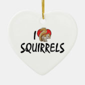 I Love Heart Squirrels - Squirrel Lover Keramisch Ornament (Voorkant)