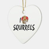 I Love Heart Squirrels - Squirrel Lover Keramisch Ornament (Links)