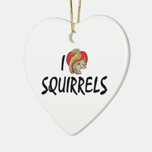 I Love Heart Squirrels - Squirrel Lover Keramisch Ornament (Links)