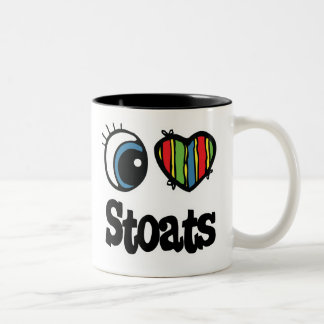 I Love (Heart) Stoats Tweekleurige Koffiemok
