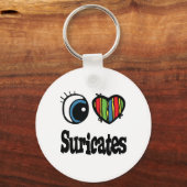 I Love (Heart) Suricates Sleutelhanger (Voorkant)