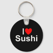 I Love (Heart) Sushi Sleutelhanger (Voorkant)