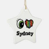 I Love (Heart) Sydney Keramisch Ornament (Rechts)