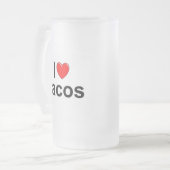 I Love (Heart) Tacos Matglas Bierpul (Voorkant links)