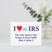 I Love Heart the IRS Briefkaart (Staand voorkant)