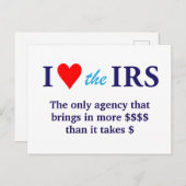 I Love Heart the IRS Briefkaart (Voorkant / Achterkant)