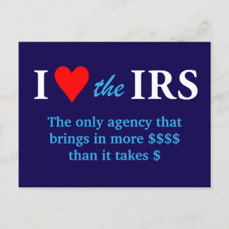 I Love Heart the IRS Briefkaart
