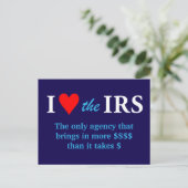 I Love Heart the IRS Briefkaart (Staand voorkant)