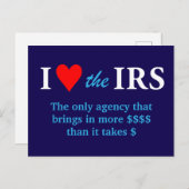 I Love Heart the IRS Briefkaart (Voorkant / Achterkant)