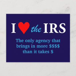 I Love Heart the IRS Briefkaart