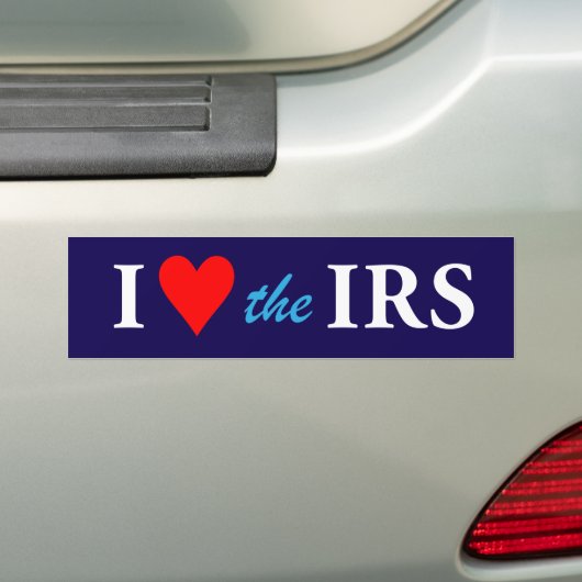 I Love Heart the IRS Bumpersticker (Op auto)