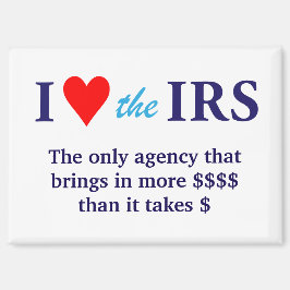 I Love Heart the IRS Magneet