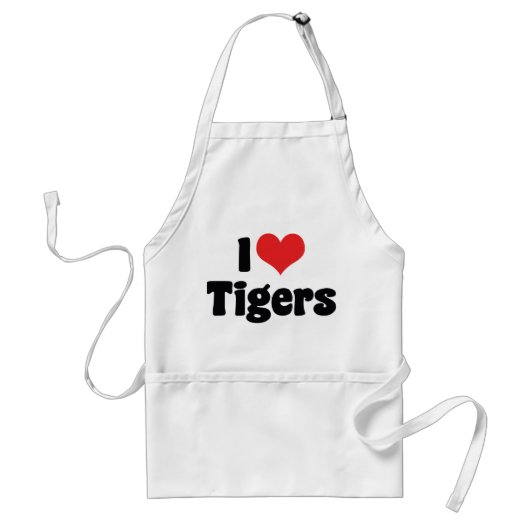 I Love Heart Tigers - Tiger Lover Standaard Schort (Voorkant)