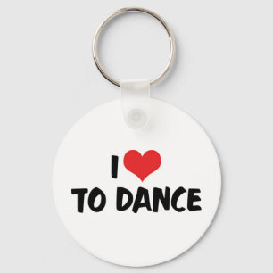 I Love Heart To Dance - Ballet Tango Waltz Liefheb Sleutelhanger