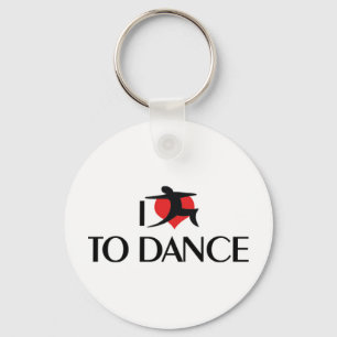 I Love Heart To Dance - Ballet Tango Waltz Liefheb Sleutelhanger