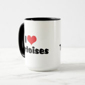 I Love Heart Tortoises - Turtle Lover Mok (Voorkant links)