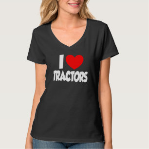 I Love Heart Tractors Boerderij Boys Mannen Women T-shirt