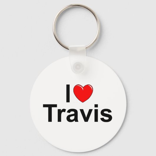 I Love (Heart) Travis Sleutelhanger (Voorkant)