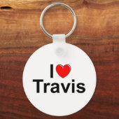 I Love (Heart) Travis Sleutelhanger (Voorkant)