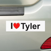 I Love (Heart) Tyler Bumpersticker (Op auto)