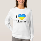 I Love Heart Ukraine Flag Shirt (Voorkant)