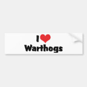 I Love Heart Warthogs Bumpersticker (Voorkant)
