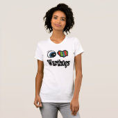 I Love (Heart) Warthogs T-shirt (Voorkant volledig)