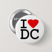I Love Heart Washington D.C. District of Columbia Ronde Button 5,7 Cm (Voorkant /achterkant)