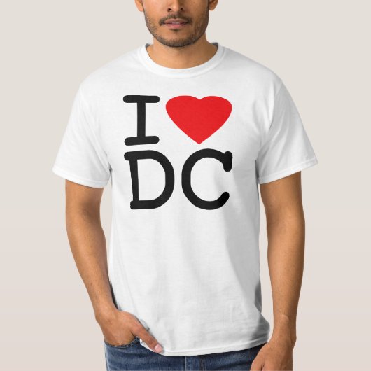 I Love Heart Washington D.C. District of Columbia T-shirt (Voorkant)