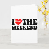 I Love Heart Weekend Funny Camping Couple Gifts Va Kaart (Gele Bloem)