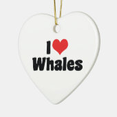 I Love Heart Whales - Whale Lover Keramisch Ornament (Links)