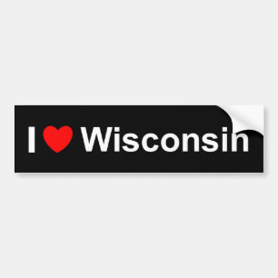 I Love (Heart) Wisconsin Bumpersticker