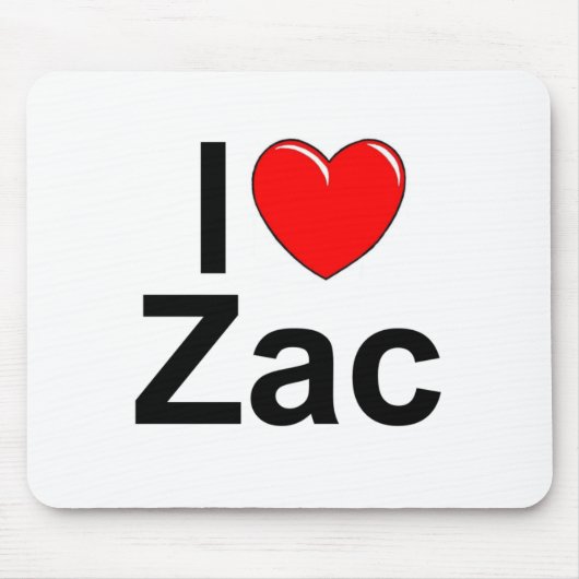 I Love (Heart) Zac Muismat (Voorkant)