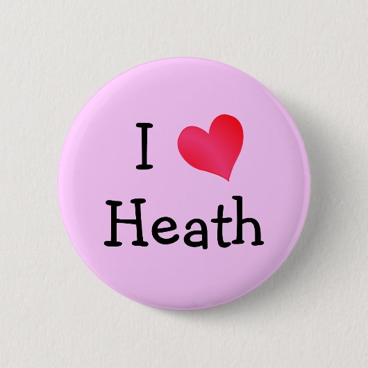 I Love Heath Ronde Button 5,7 Cm (Voorkant)