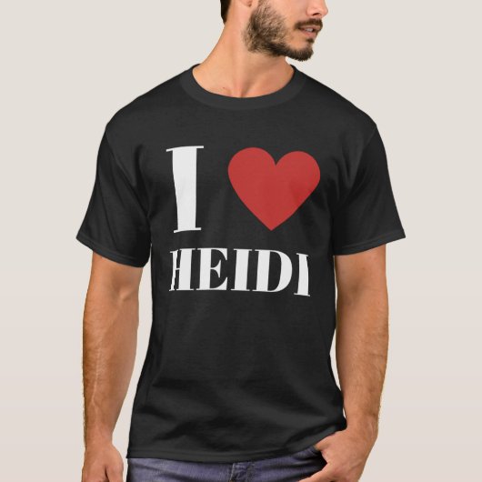 I Love HEIDI Heart Family T-shirt (Voorkant)