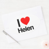 i love helen ovale sticker (Envelop)